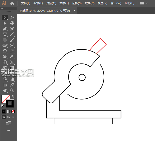 ai怎么畫卡通切割機