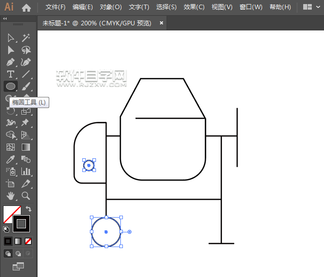 ai怎么畫一個卡通攪拌機圖案