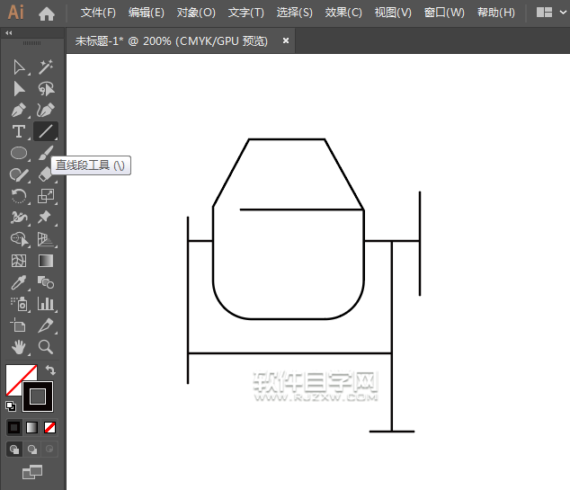 ai怎么畫一個卡通攪拌機圖案
