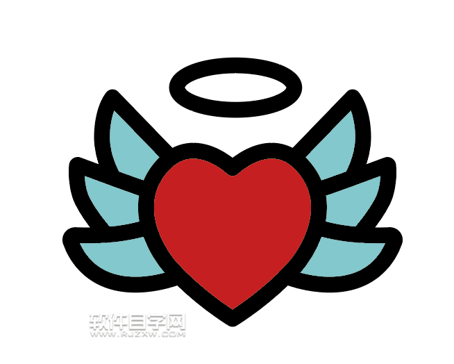 ai怎么畫帶翅膀的心