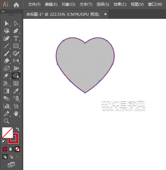 ai怎么畫一個心形棒