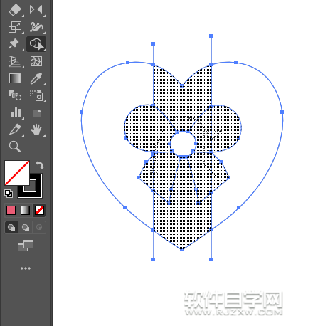 ai怎么畫一個心形結圖案