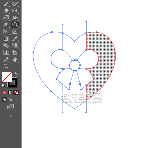 ai怎么畫一個心形結圖案