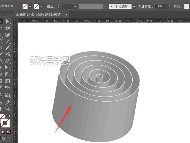 ai怎么把多圓環(huán)拉伸成立體效果