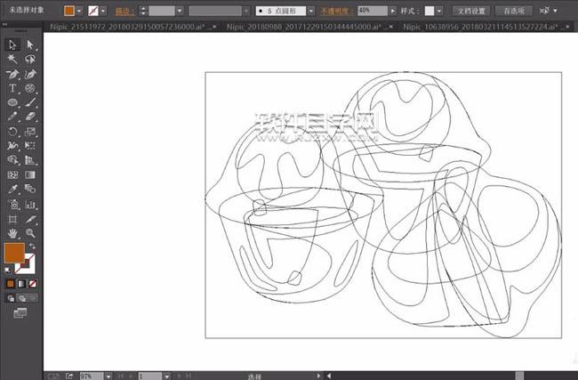 糕點圖案用ai怎么畫