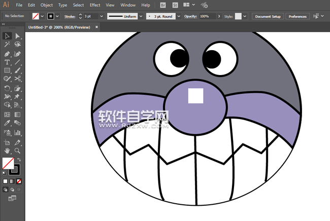 ai怎么畫(huà)一個(gè)細(xì)菌小子頭像