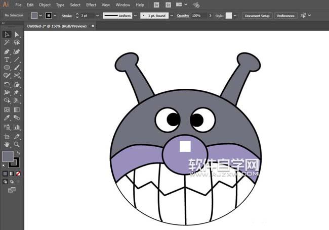 ai怎么畫(huà)一個(gè)細(xì)菌小子頭像