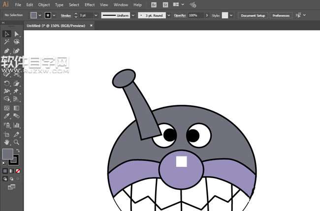 ai怎么畫(huà)一個(gè)細(xì)菌小子頭像