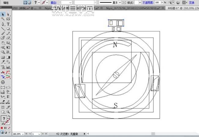 ai怎么繪制一個(gè)指南針