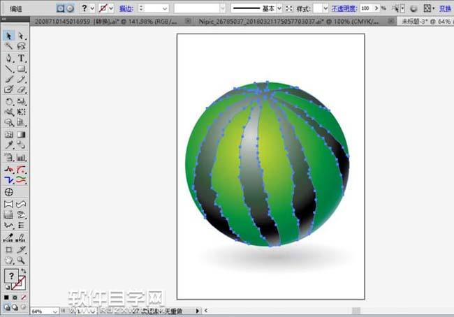 ai如何畫一個大西瓜圖形