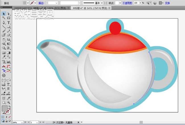 怎么用ai畫一只茶壺圖標