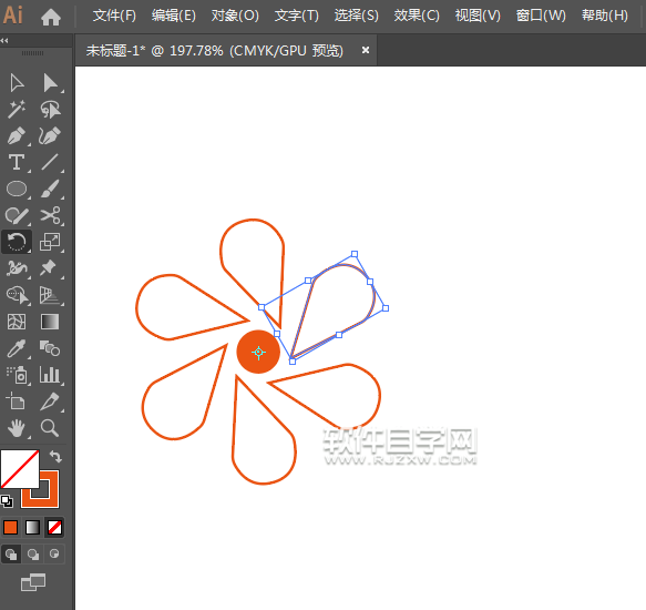 怎么用ai畫一個花邊標志