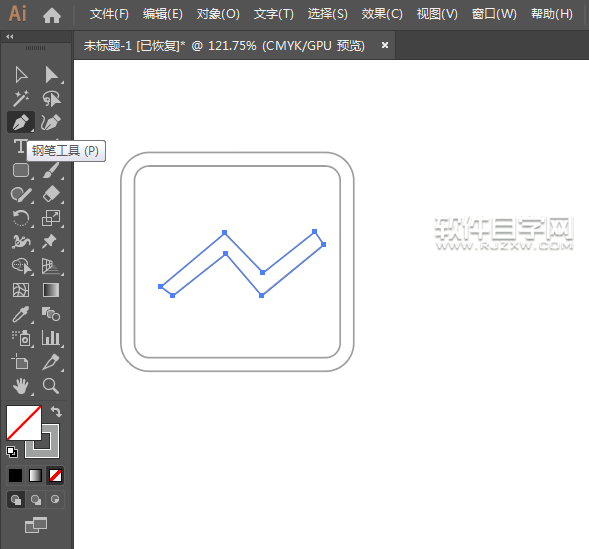 ai軟件怎么畫一個財經圖標