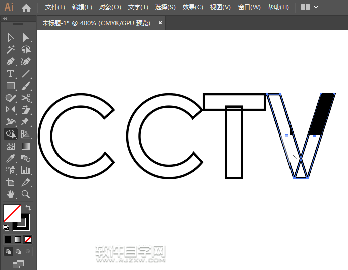 ai怎么畫一個央視圖標