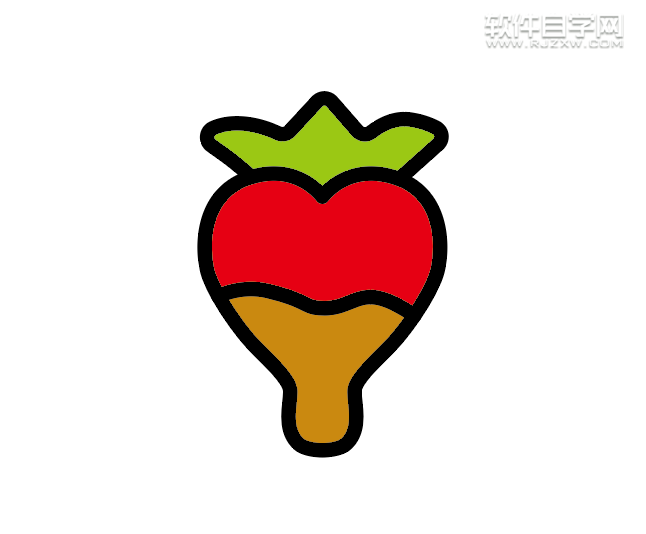 ai怎么畫一顆心形草莓