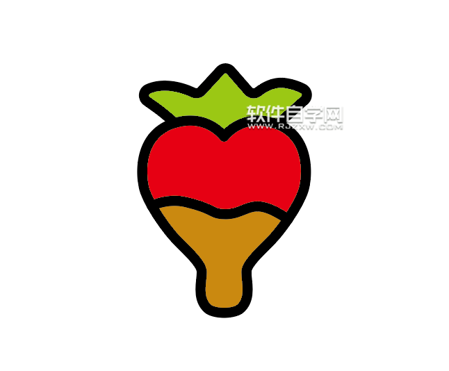 ai怎么畫一顆心形草莓