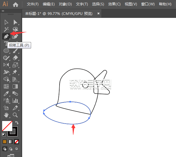 ai怎么畫一個示愛的小鳥