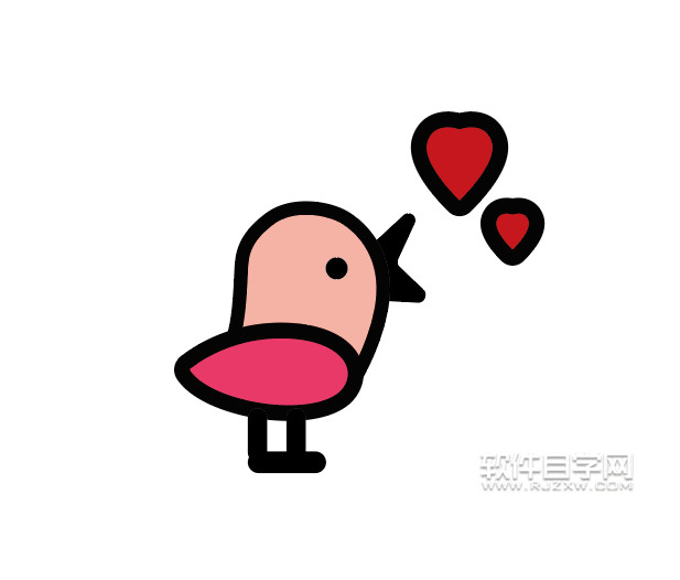 ai怎么畫一個示愛的小鳥