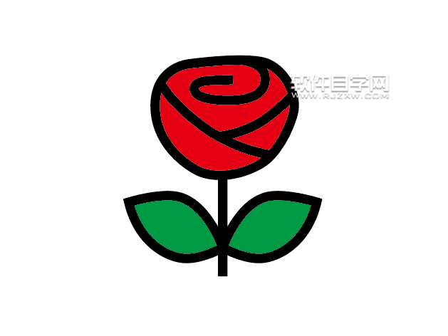 ai怎么畫(huà)一朵紅玖瑰花