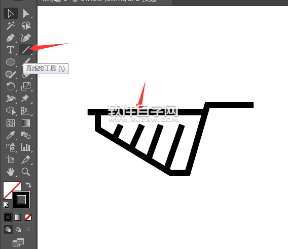 ai怎么畫一個簡筆畫斗車