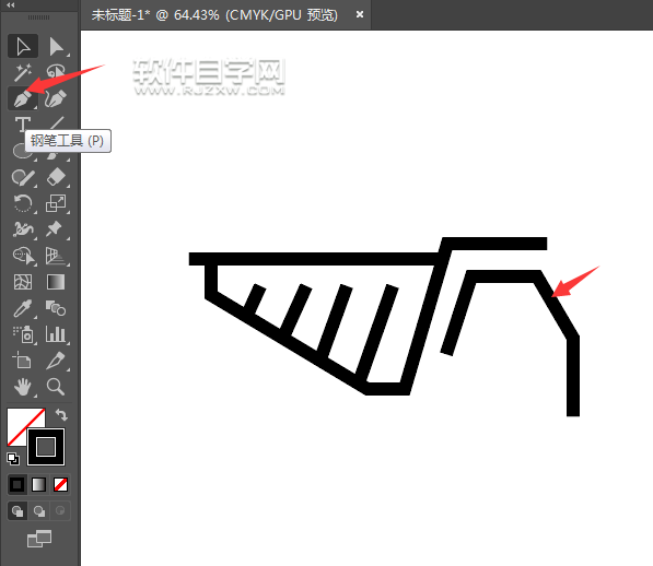 ai怎么畫一個簡筆畫斗車