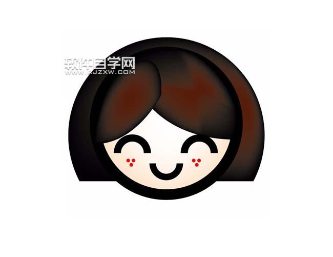 ai怎么畫短發微笑女孩頭像