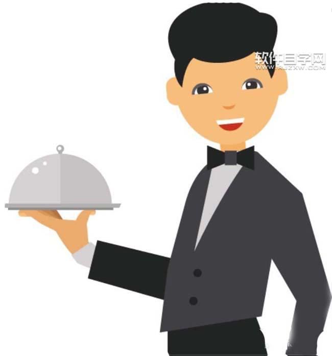 ai格式的餐廳服務員怎么畫