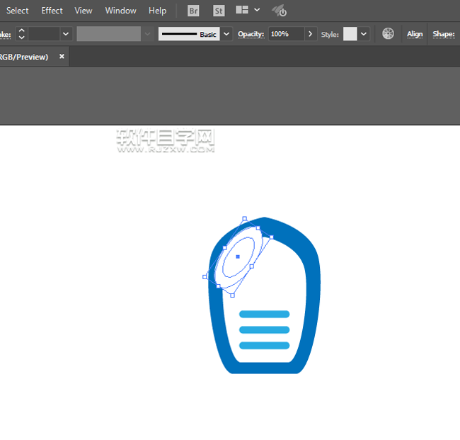 ai怎么用對稱方法畫洗衣液瓶圖形