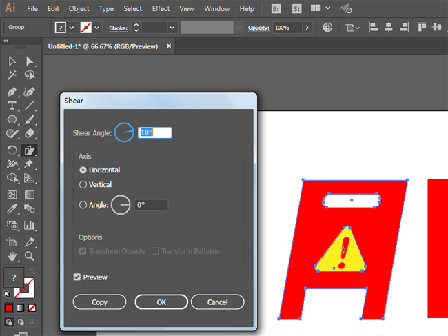 用ai矩形畫危險三角牌的方法