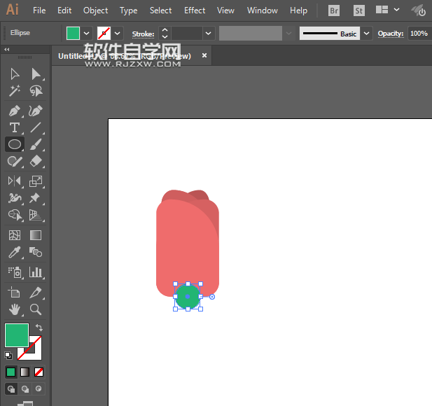 使用AI矩形繪制小花教程