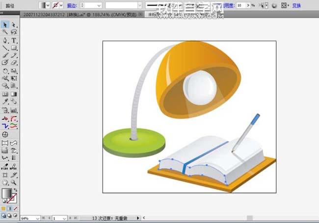 AI怎么繪制學(xué)習(xí)臺燈