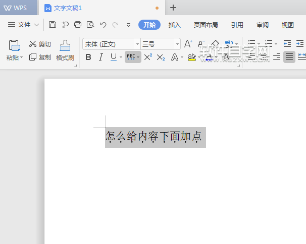 WPS怎么給內(nèi)容加著重點(diǎn)