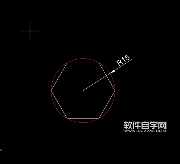 CAD2018怎么畫內接與圓的六邊形