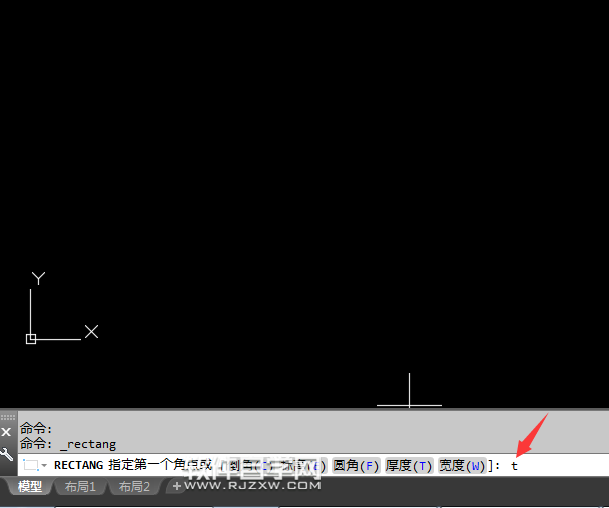 cad中怎么繪制厚度的矩形