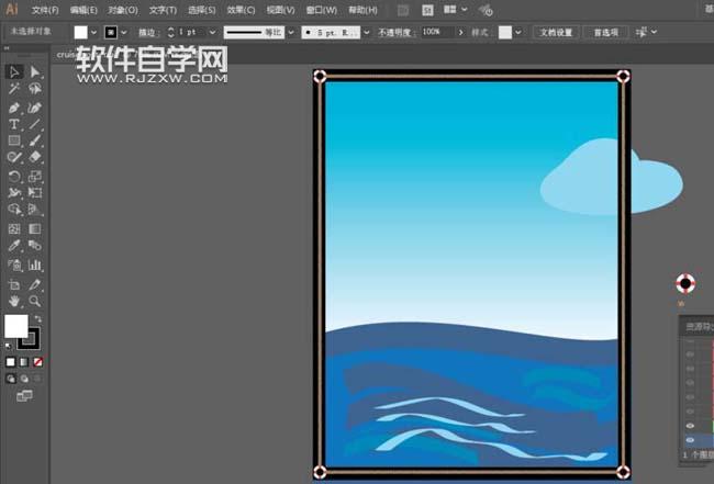 AI怎么畫(huà)云朵插畫(huà)效果