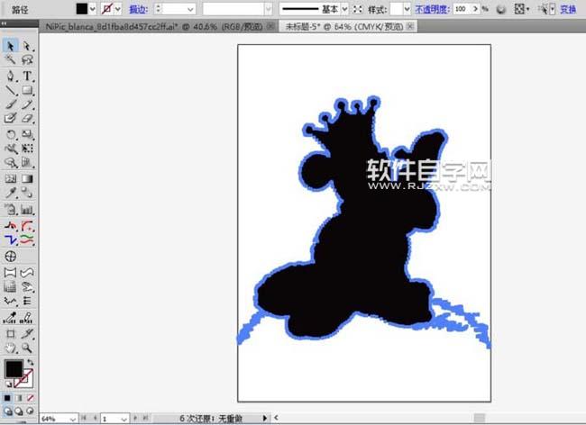 怎么用AI設計米奇國王圖案