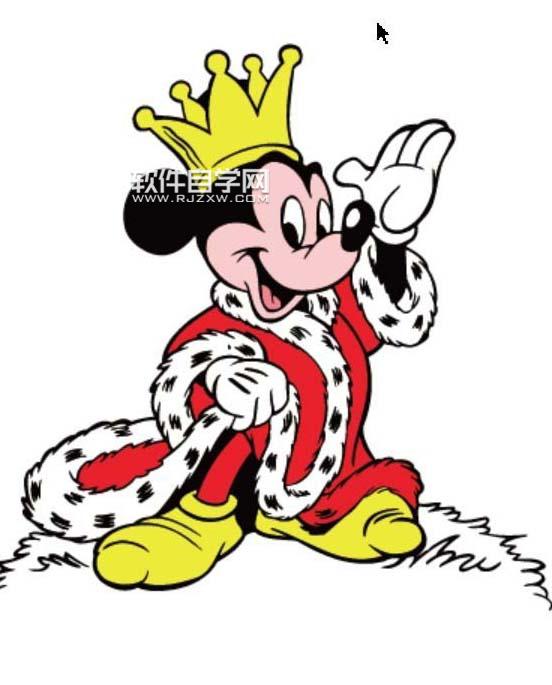 怎么用AI設計米奇國王圖案