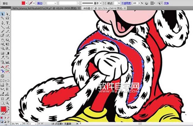 怎么用AI設計米奇國王圖案