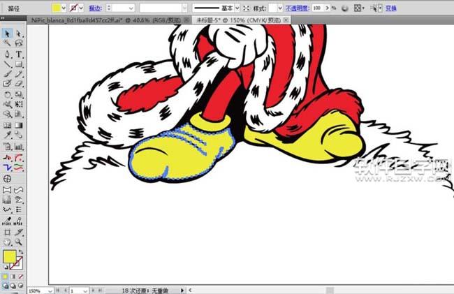 怎么用AI設計米奇國王圖案