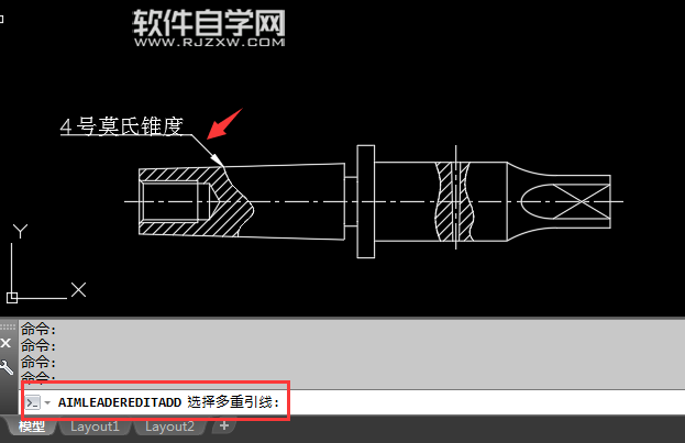 CAD多重引線怎么添加引線