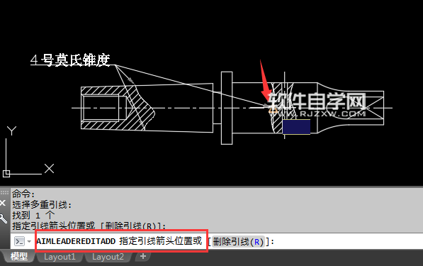 CAD多重引線怎么添加引線