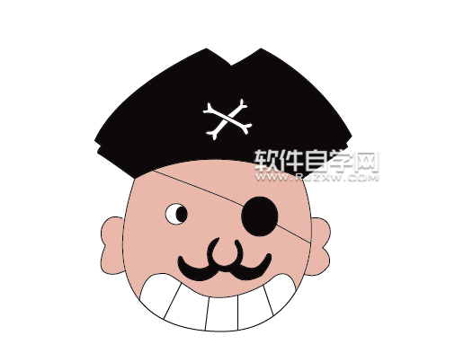 怎么用AI鋼筆工具畫海盜