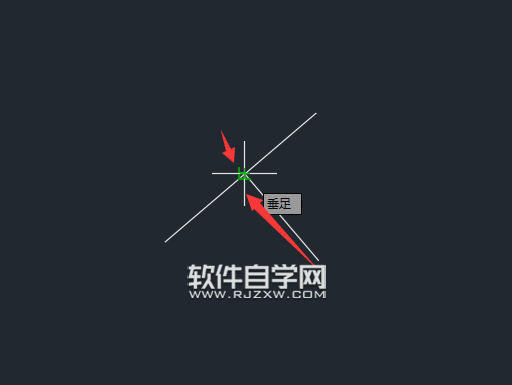 怎樣用CAD畫垂足線