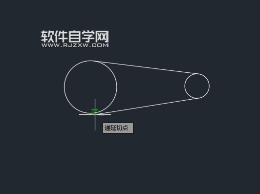 CAD怎么畫圓的切線