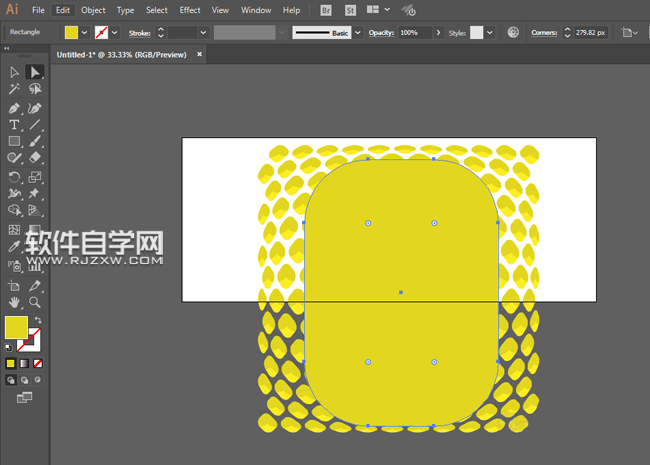 ai怎么設計卡通菠蘿簡筆畫