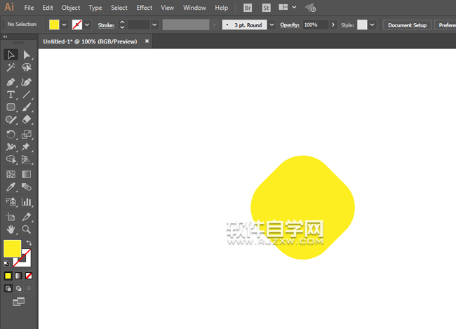ai怎么設計卡通菠蘿簡筆畫