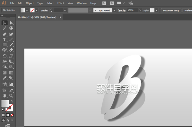 AI怎么設計立體陰影文字