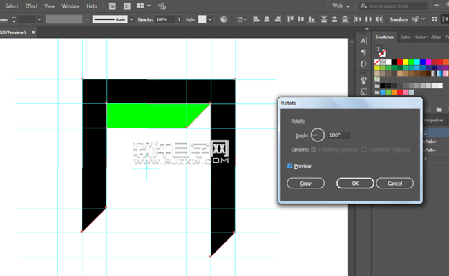 ai怎么畫循環(huán)正方形
