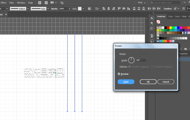 ai怎么畫循環(huán)正方形