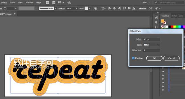ai怎么給字體多層描邊